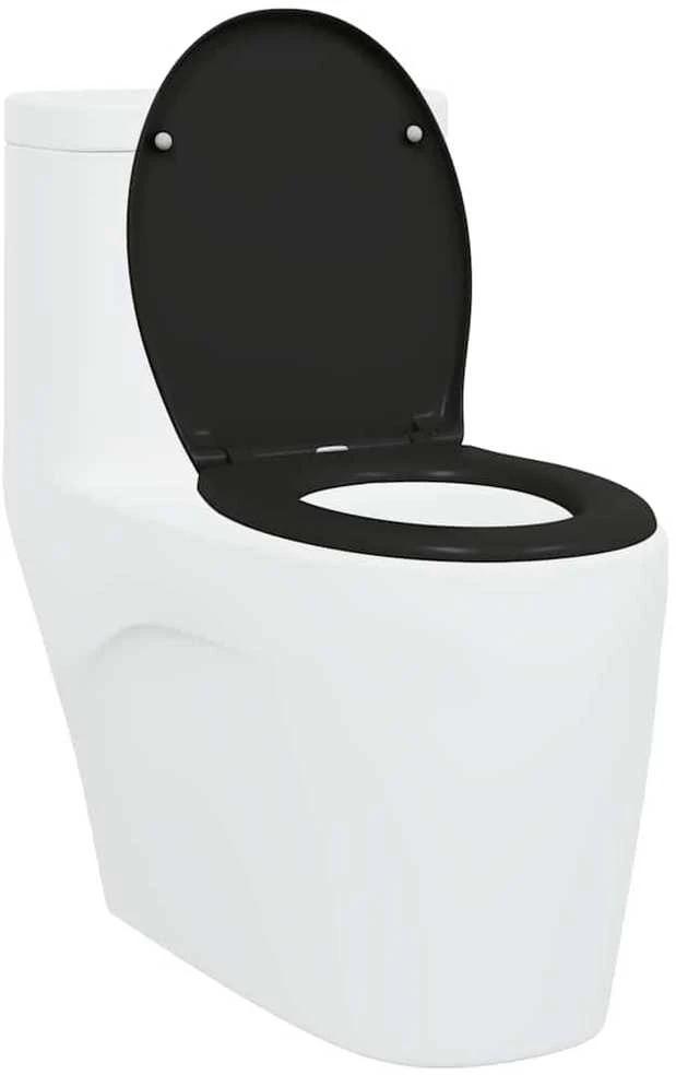 Tualeto sėdynė Juoda 47 x 37 x 4 cm Duroplastas