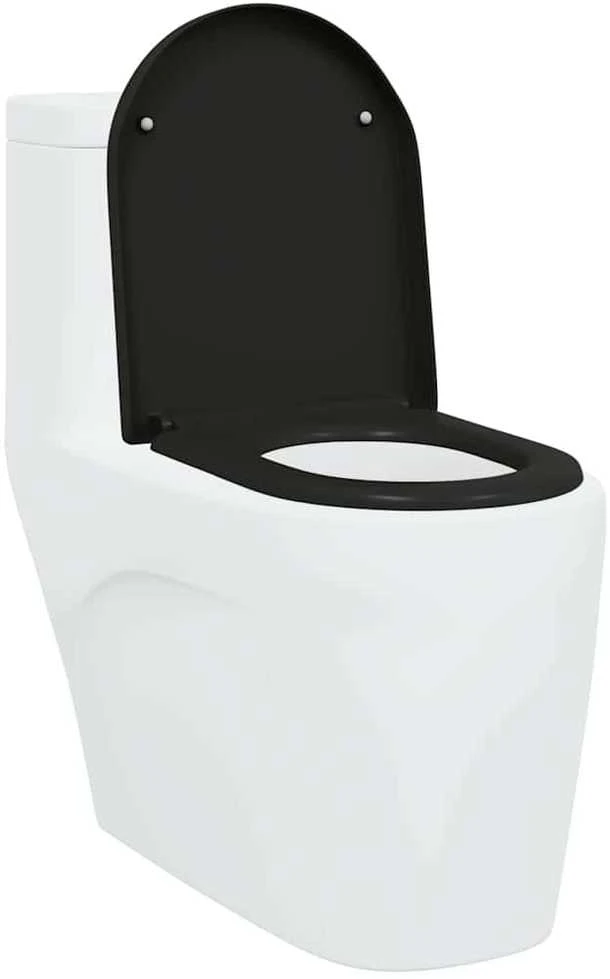 Tualeto sėdynė Juoda 49 x 36 x 4 cm Duroplastas