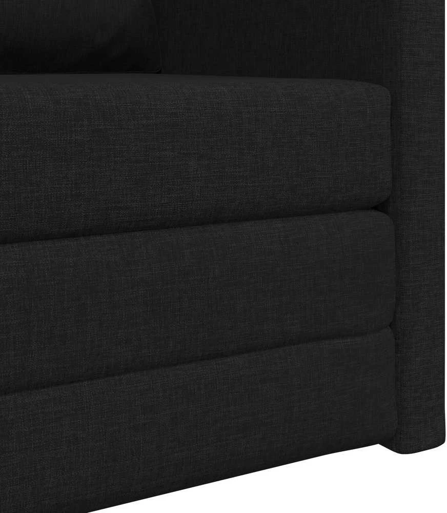 Sofa lova Juoda 74 x 77 x 81 cm audinys