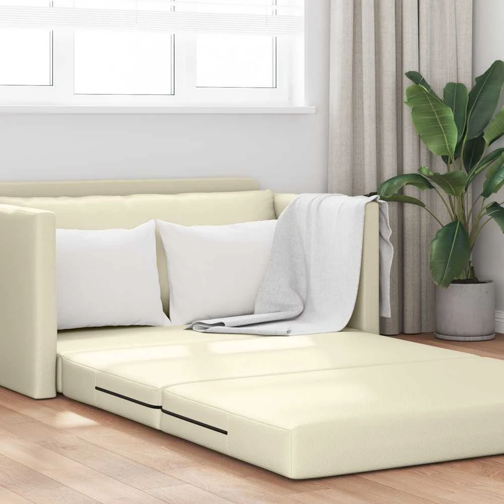 Sofa lova Kreminė 124 x 71 x 78 cm Dirbtinė Oda