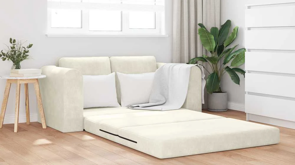 Sofa lova Kreminė 148 x 71 x 83 cm Aksomas