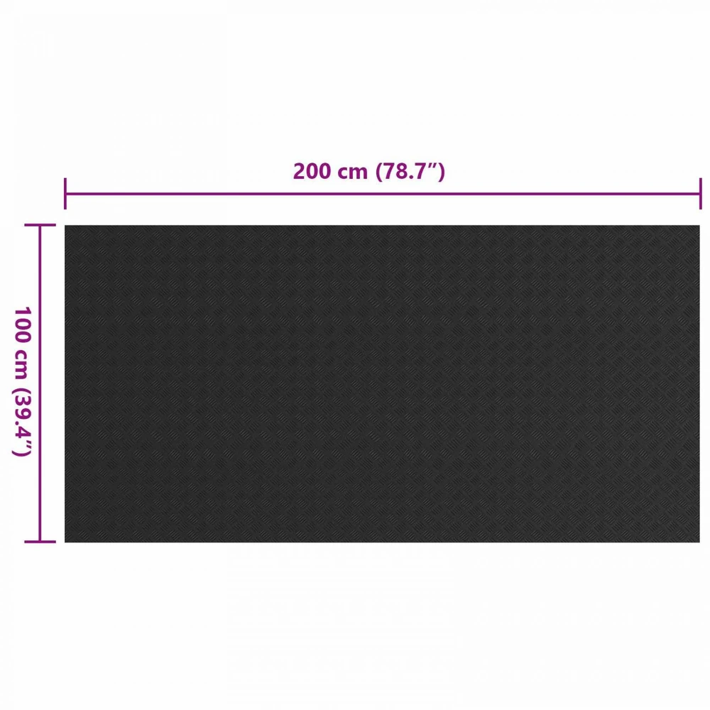Grindų kilimėlis Juoda 1 x 2 m Guma