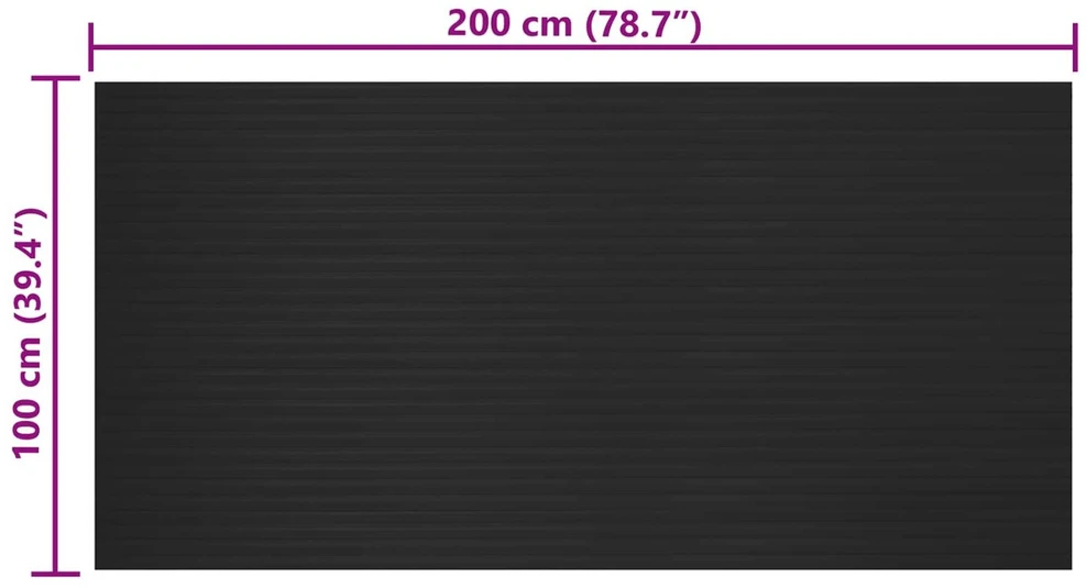 Grindų kilimėlis Juoda 1 x 2 m Guma