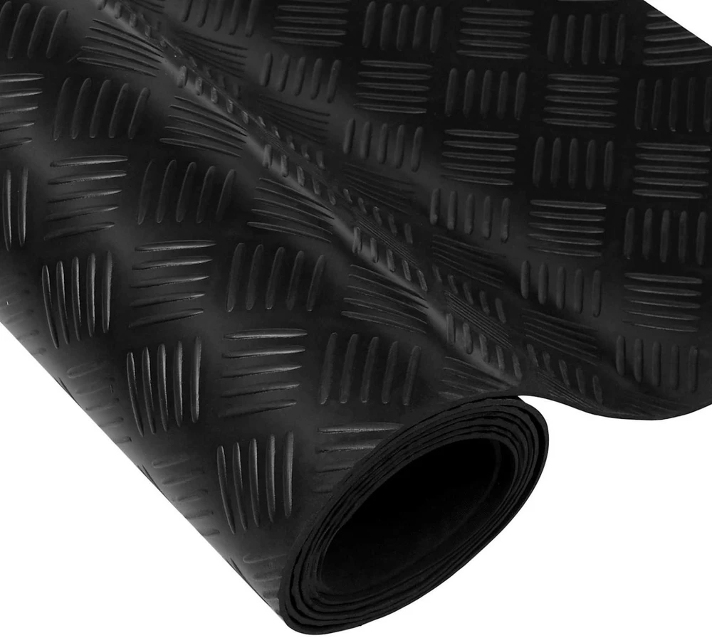 Grindų kilimėlis Juoda 1 x 5 m Guma