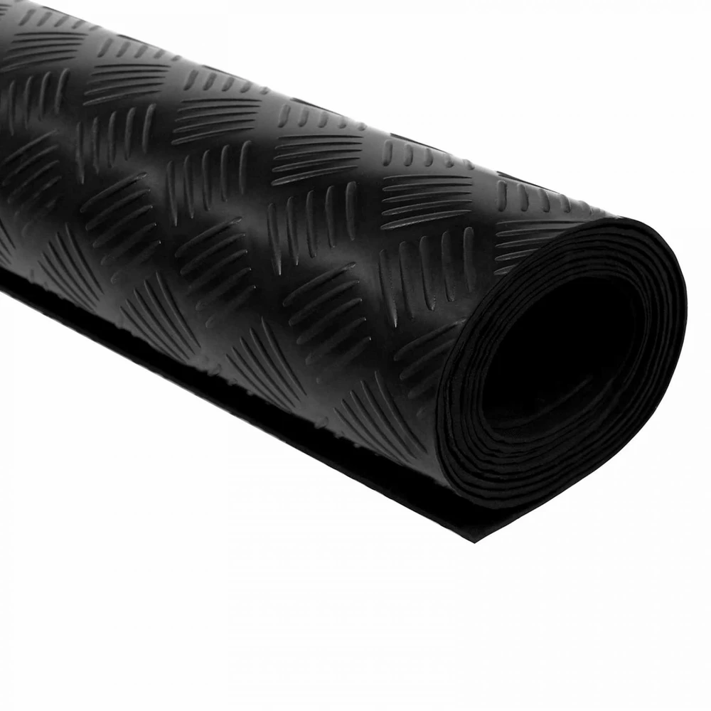 Grindų kilimėlis Juoda 1 x 5 m Guma