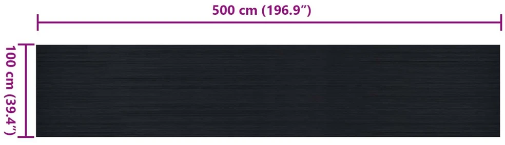 Grindų kilimėlis Juoda 1 x 5 m Guma