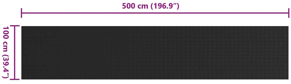 Grindų kilimėlis Juoda 1 x 5 m Guma