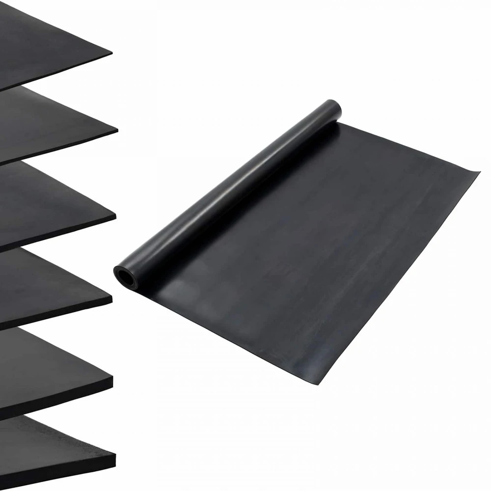 Grindų kilimėlis Juoda 1,2 x 2 m Guma