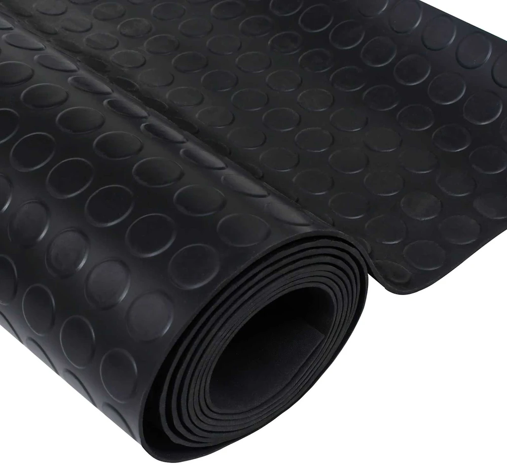 Grindų kilimėlis Juoda 1,5 x 2 m Guma