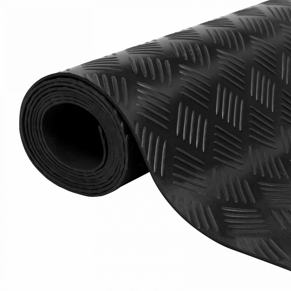 Grindų kilimėlis Juoda 1,5 x 2 m Guma