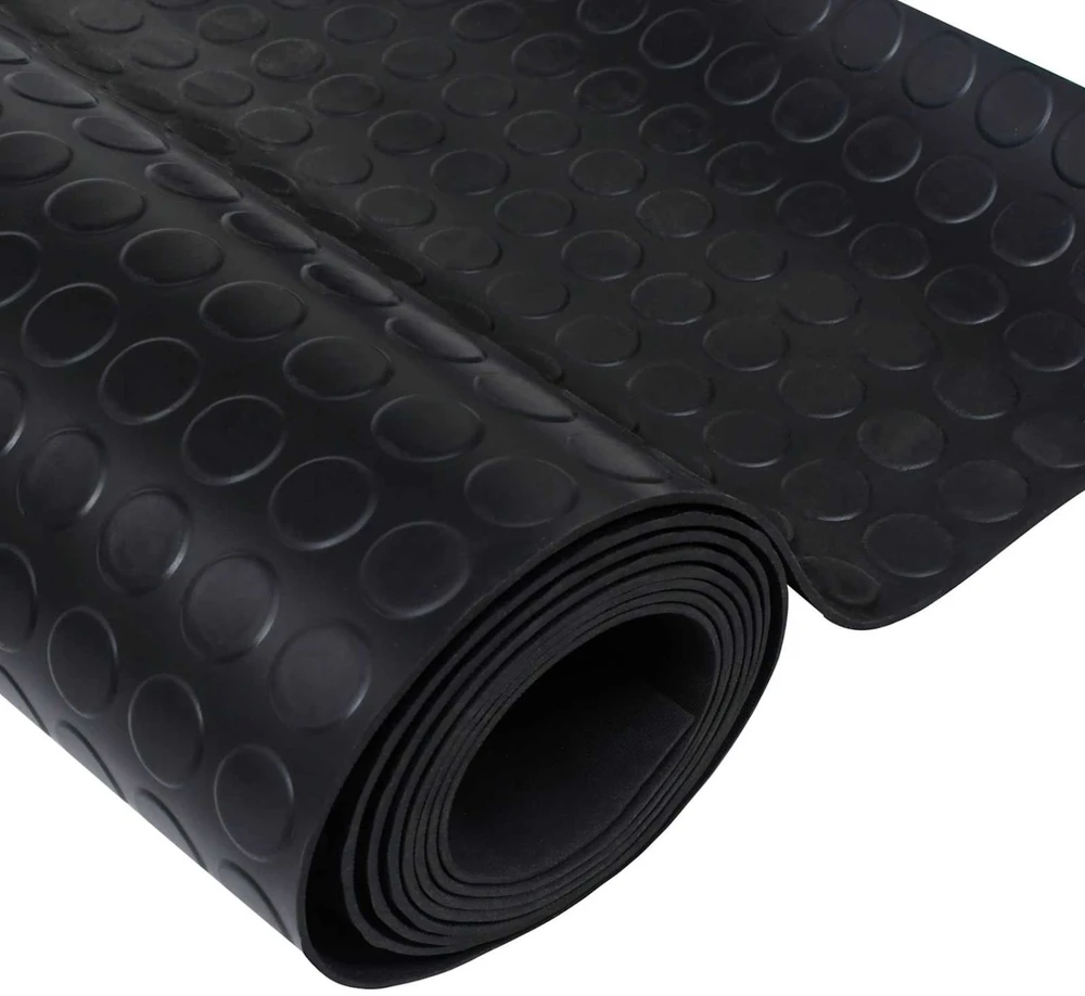Grindų kilimėlis Juoda 1,5 x 2 m Guma