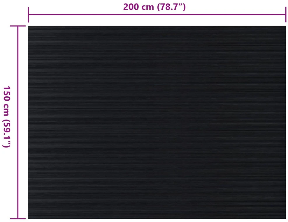 Grindų kilimėlis Juoda 1,5 x 2 m Guma