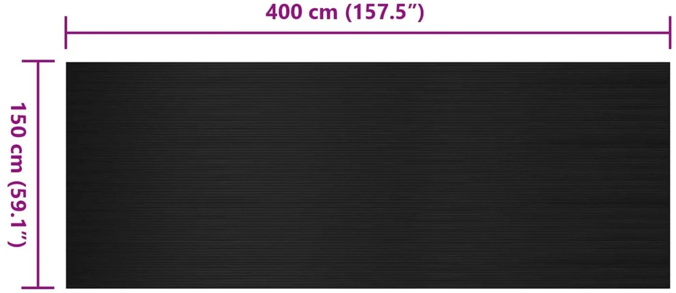 Grindų kilimėlis Juoda 1,5 x 4 m Guma