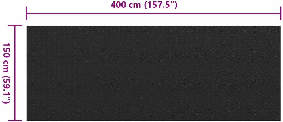 Grindų kilimėlis Juoda 1,5 x 4 m Guma
