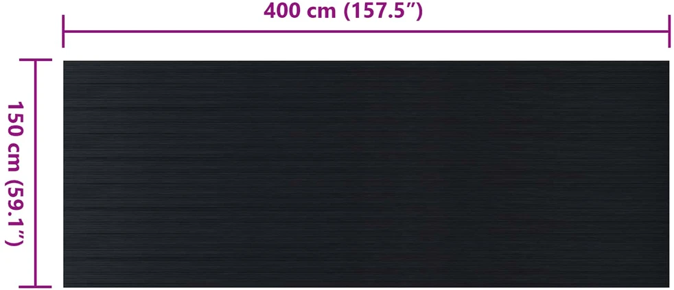 Grindų kilimėlis Juoda 1,5 x 4 m Guma