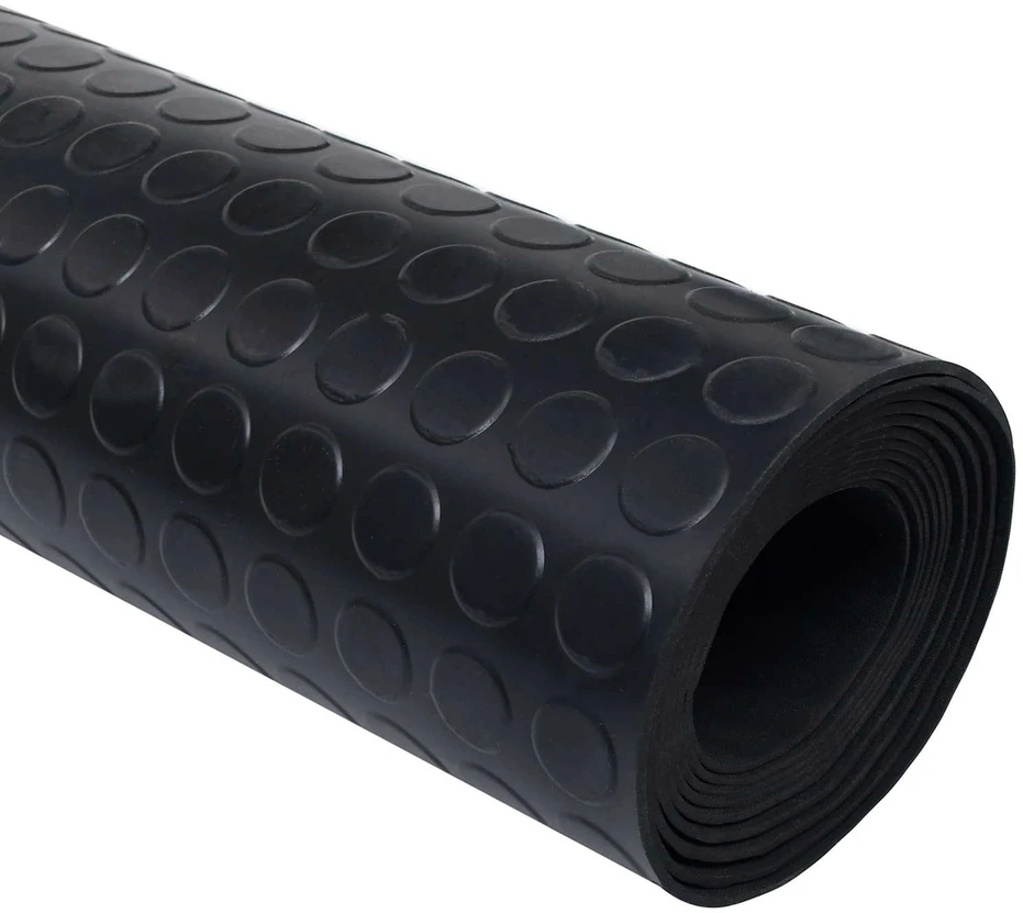 Grindų kilimėlis Juoda 1,5 x 4 m Guma