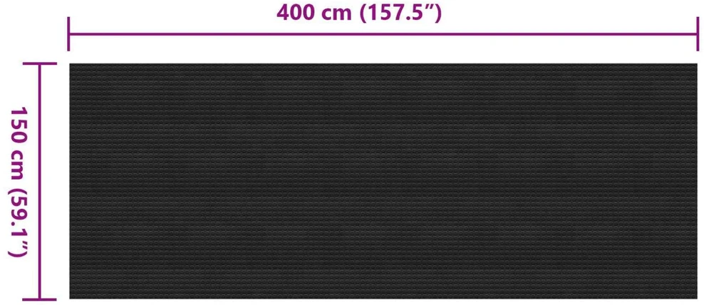 Grindų kilimėlis Juoda 1,5 x 4 m Guma