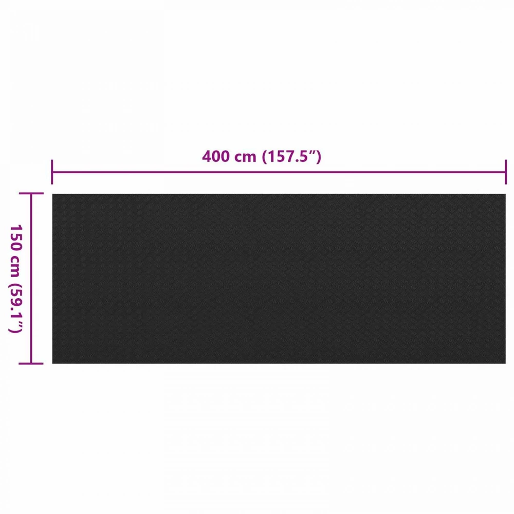 Grindų kilimėlis Juoda 1,5 x 4 m Guma