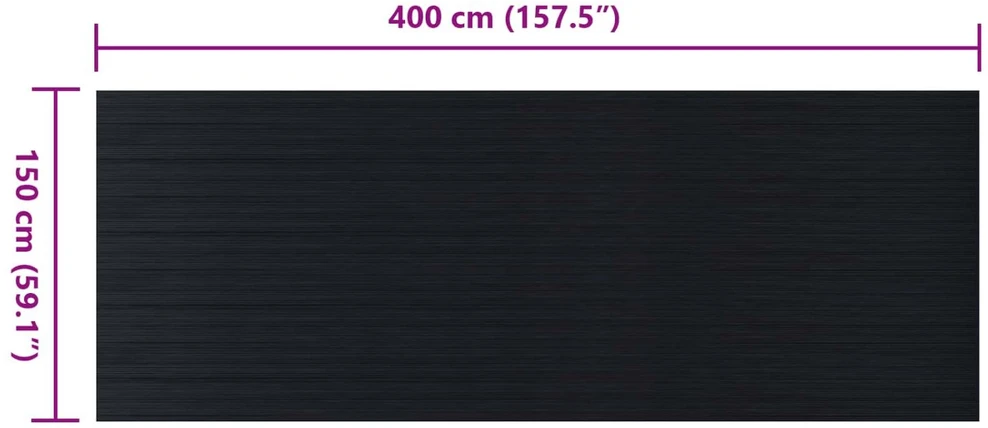 Grindų kilimėlis Juoda 1,5 x 4 m Guma