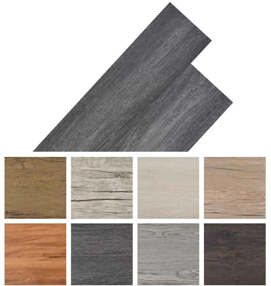 Grindų lentos Juoda ir Balta 2,51 m² 18 vnt. PVC