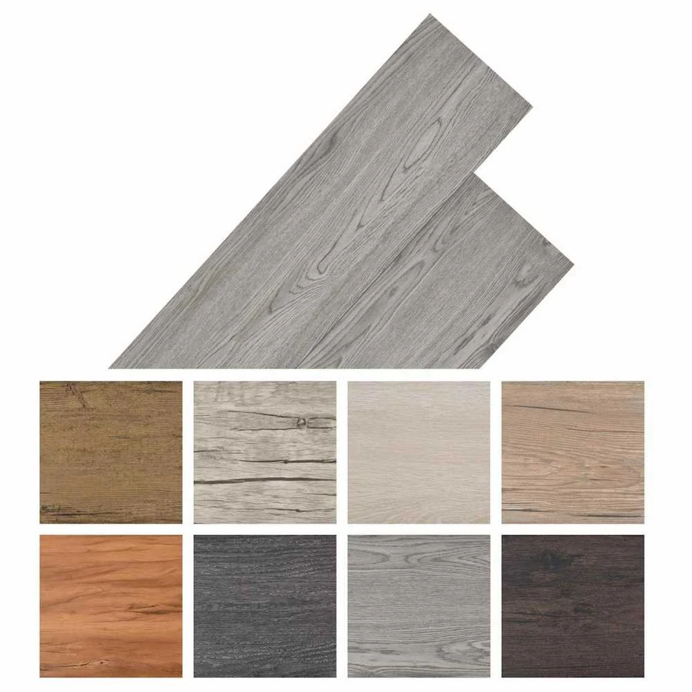 Grindų lentos Tamsiai pilka 5,26 m² 18 vnt. PVC