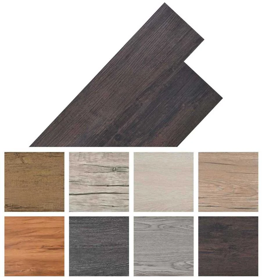 Grindų lentos Tamsiai rudas 5,02 m² 36 vnt. PVC