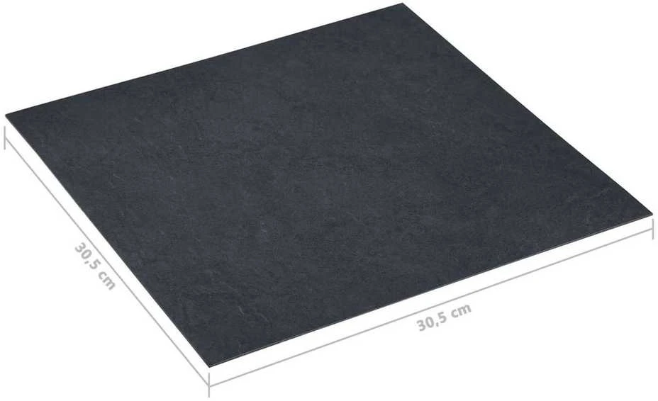 Grindų lentos Juodas 5,11 m² 55 vnt. PVC