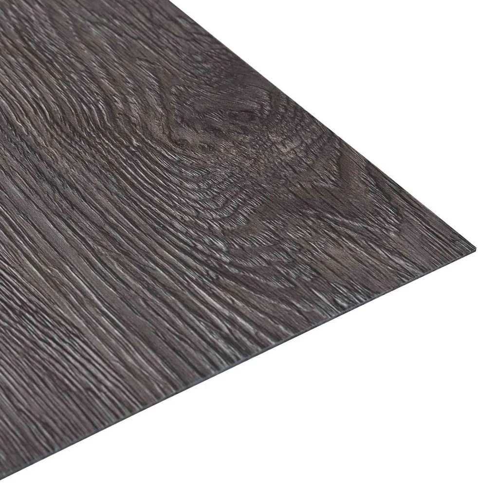 Grindų lentos Juoda ir pilka 5,11 m² 55 vnt. PVC