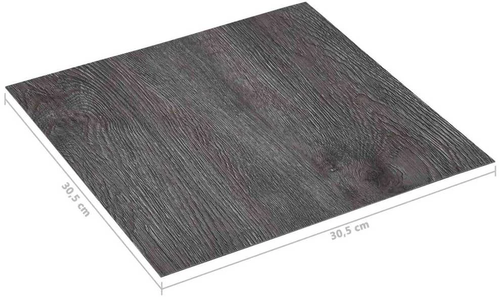 Grindų lentos Juoda ir pilka 5,11 m² 55 vnt. PVC