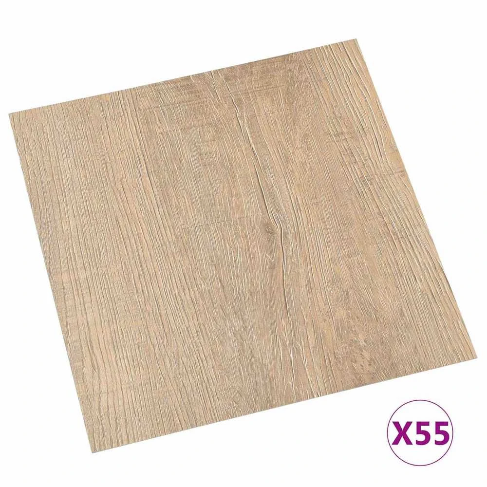 Grindų lentos Šviesiai pilka, Tamsiai ruda 5,11 m² 55 vnt. PVC
