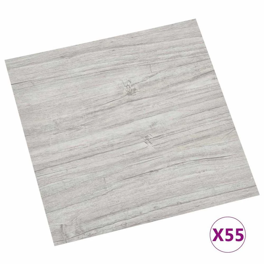 Grindų lentos Pilka ir medis 5,11 m² 55 vnt. PVC