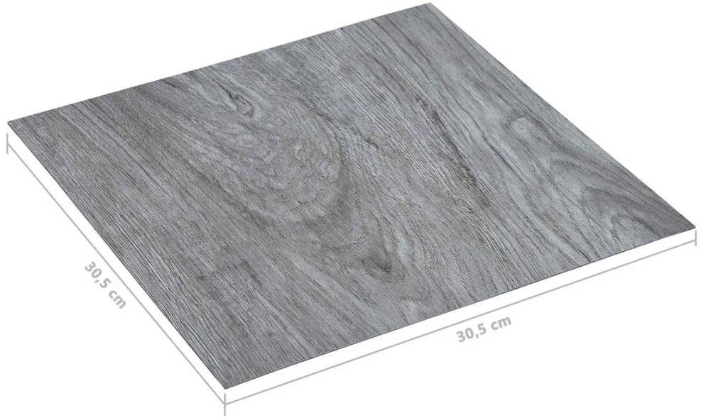 Grindų lentos Šviesiai pilka 5,11 m² 55 vnt. PVC