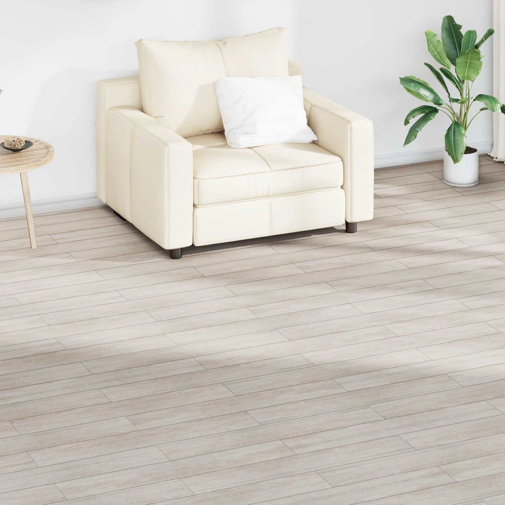Grindų lentos Ąžuolo klasikinė balta 2,51 m² 18 vnt. PVC