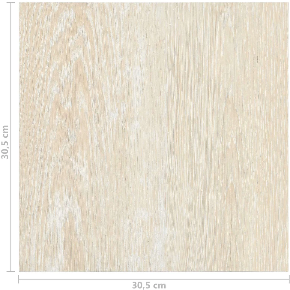 Grindų lentos Balta ir kreminė 5,11 m² 55 vnt. PVC