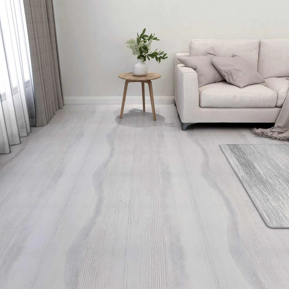 Grindų lentos Balta ir šviesiai pilka 5,11 m² 55 vnt. PVC