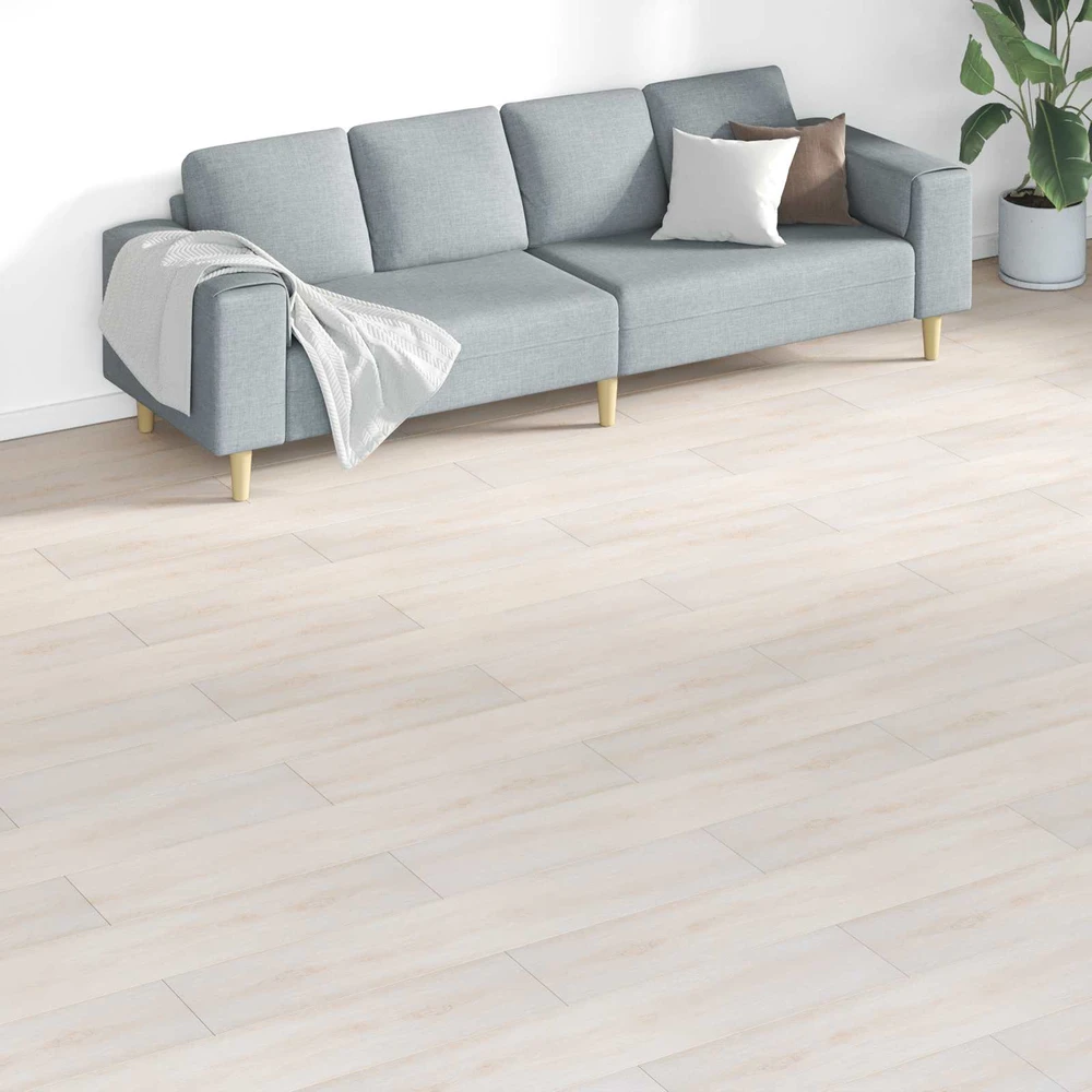Grindų lentos Ąžuolo klasikinė balta 5,26 m² 18 vnt. PVC