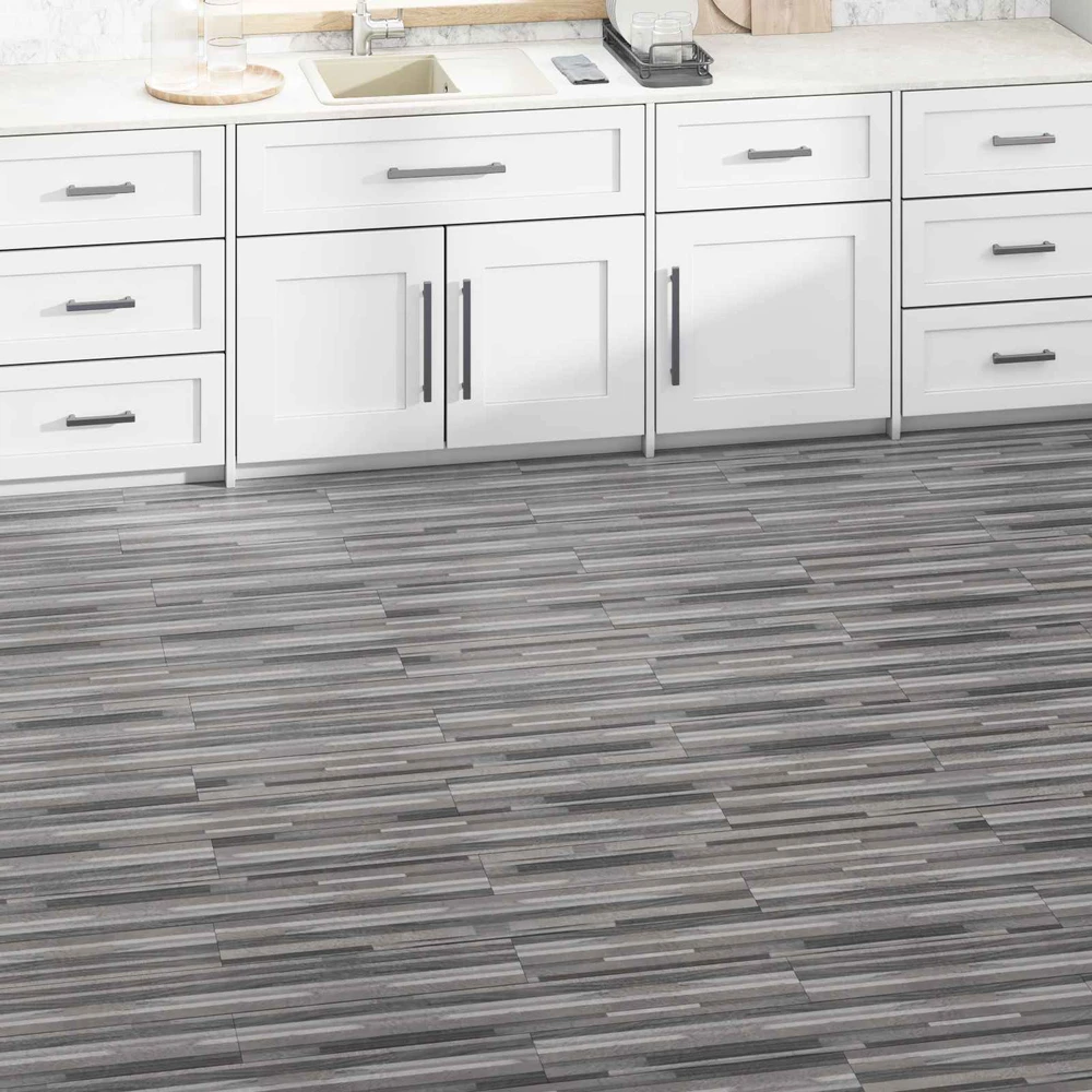 Grindų lentos Dryžuota pilka 5,02 m² 36 vnt. PVC