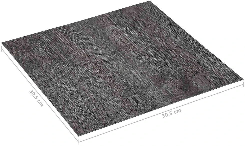 Grindų lentos Juoda ir pilka 5,11 m² 55 vnt. PVC