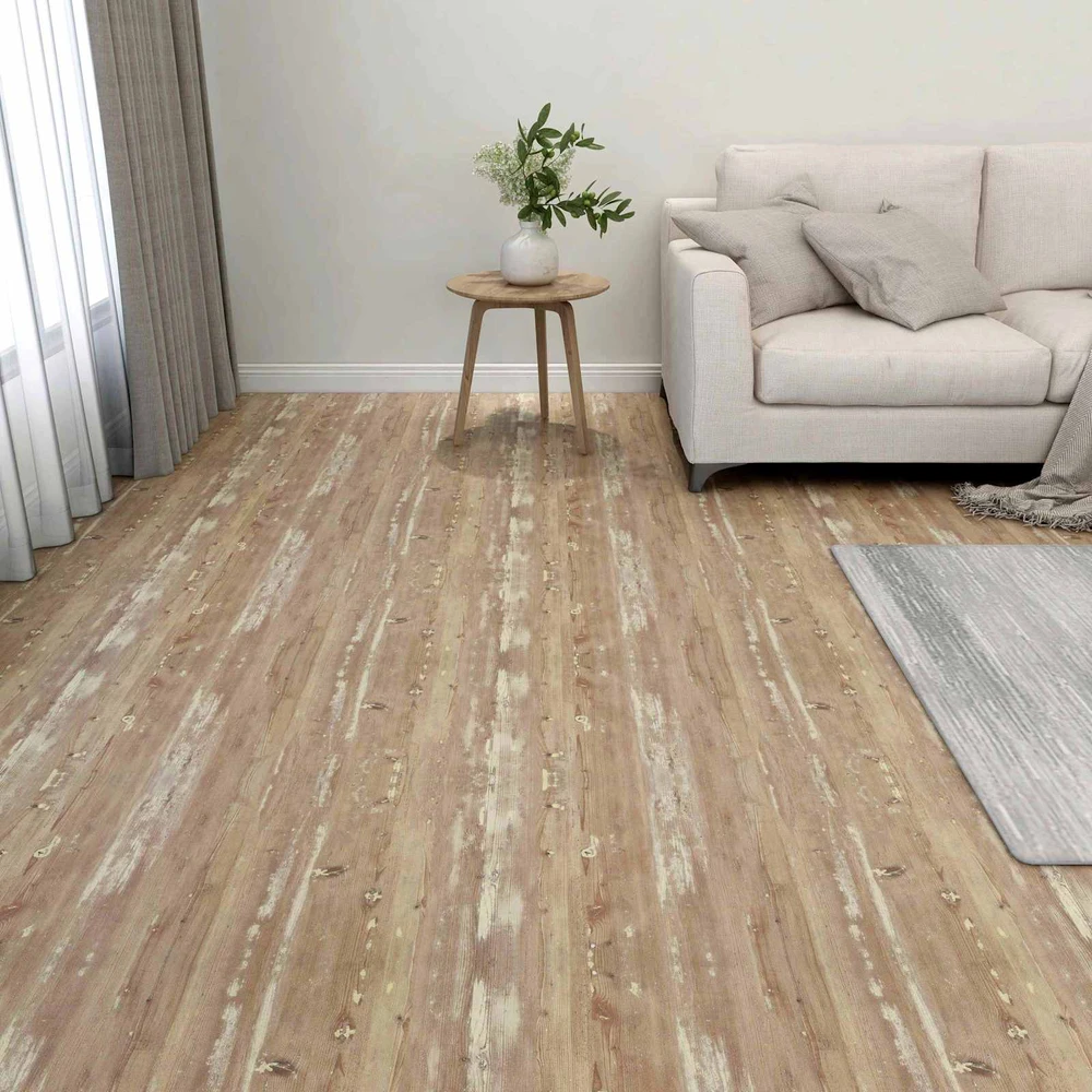 Grindų lentos Kremas ir Šviesiai Ruda 5,11 m² 55 vnt. PVC