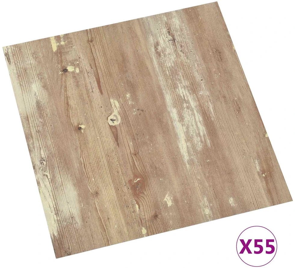 Grindų lentos Kremas ir Šviesiai Ruda 5,11 m² 55 vnt. PVC