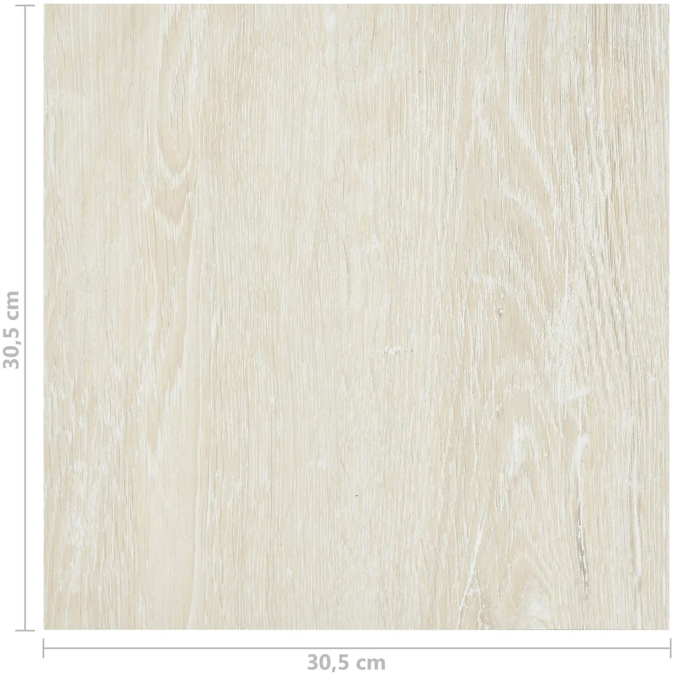 Grindų lentos Kreminė balta 5,11 m² 55 vnt. PVC