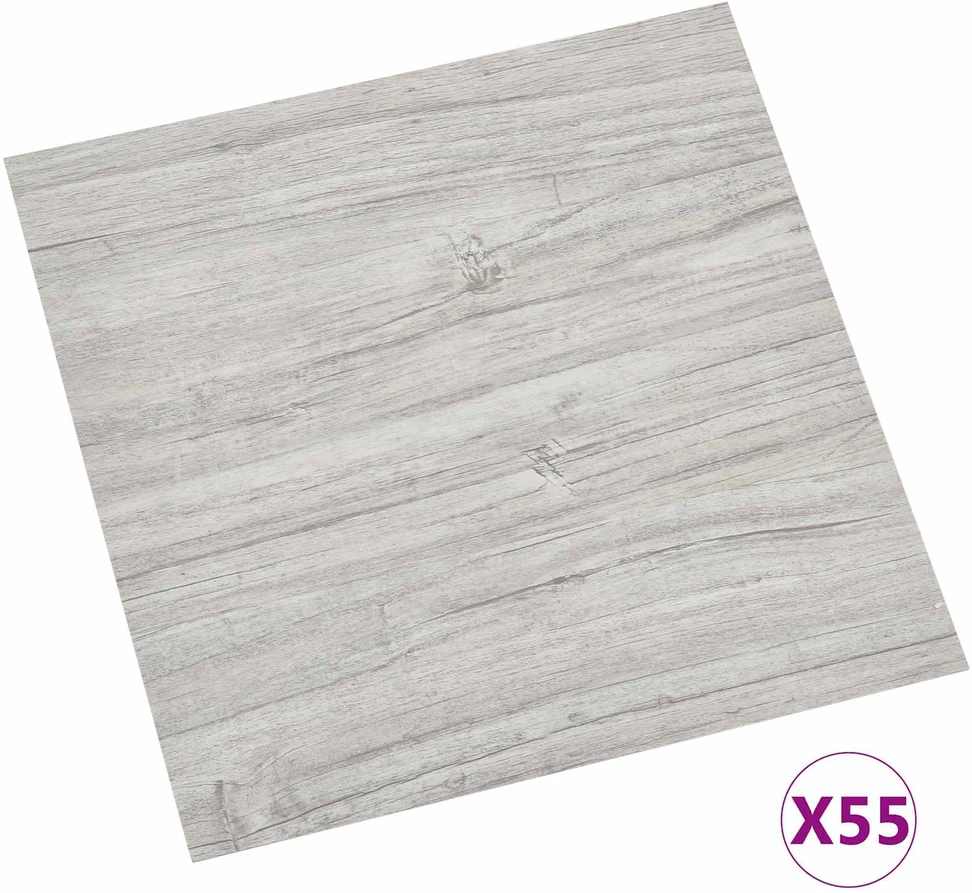 Grindų lentos Pilka ir medis 5,11 m² 55 vnt. PVC