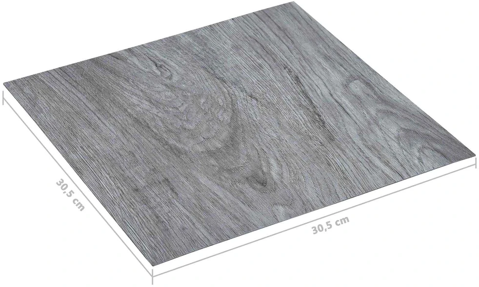 Grindų lentos Šviesiai pilka 5,11 m² 55 vnt. PVC