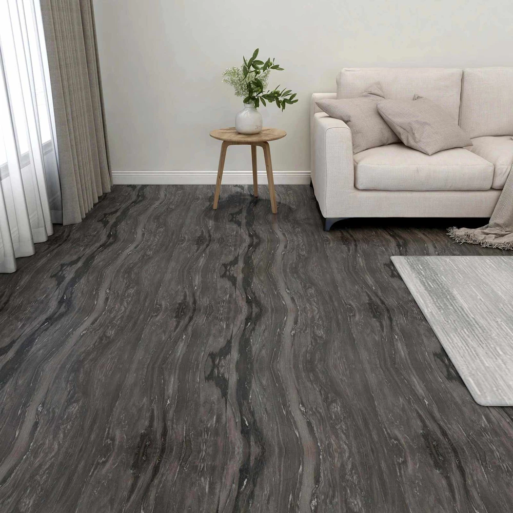 Grindų lentos Tamsiai pilka 5,11 m² 55 vnt. PVC