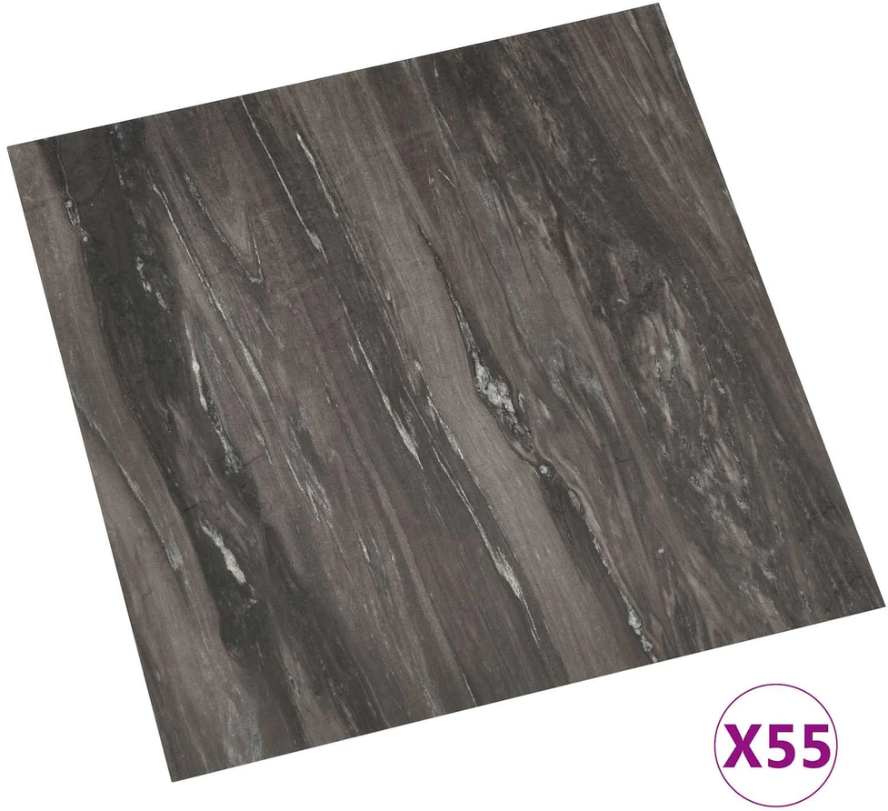 Grindų lentos Tamsiai pilka 5,11 m² 55 vnt. PVC