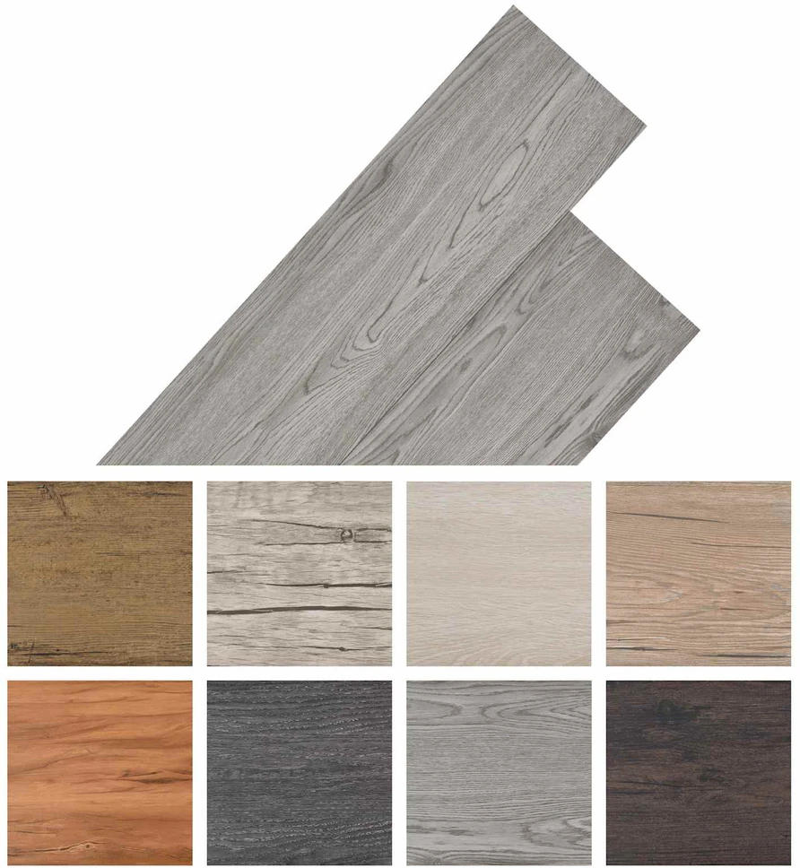Grindų lentos Tamsiai pilka 5,26 m² 18 vnt. PVC