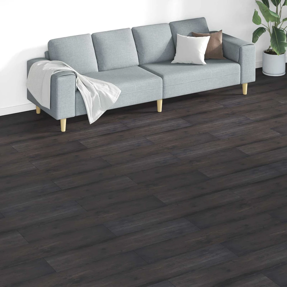 Grindų lentos Tamsiai pilkas ąžuolas 5,26 m² 18 vnt. PVC