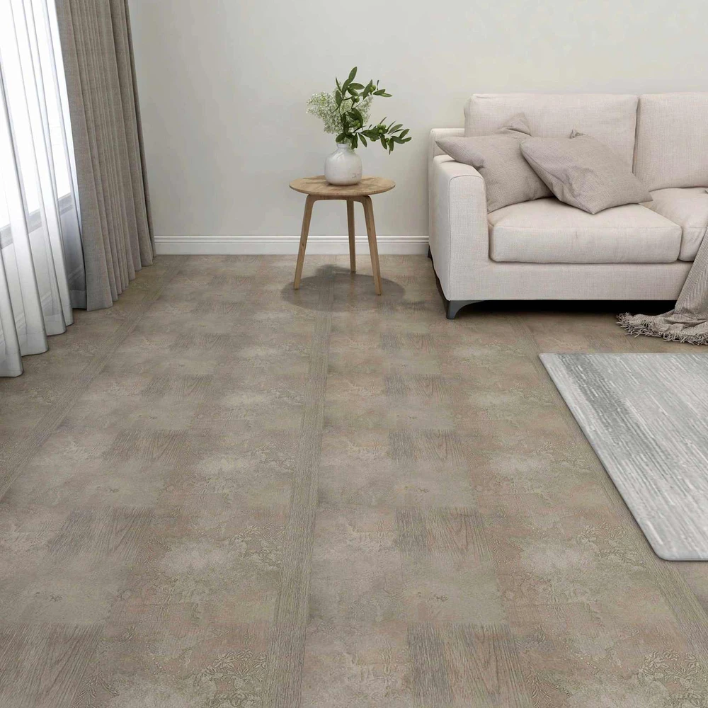 Grindų lentos Tamsiai ruda ir pilka 5,11 m² 55 vnt. PVC
