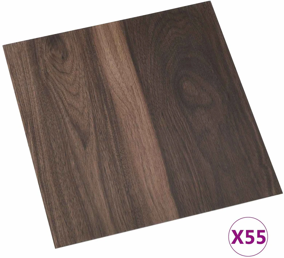 Grindų lentos Tamsiai rudas 5,11 m² 55 vnt. PVC