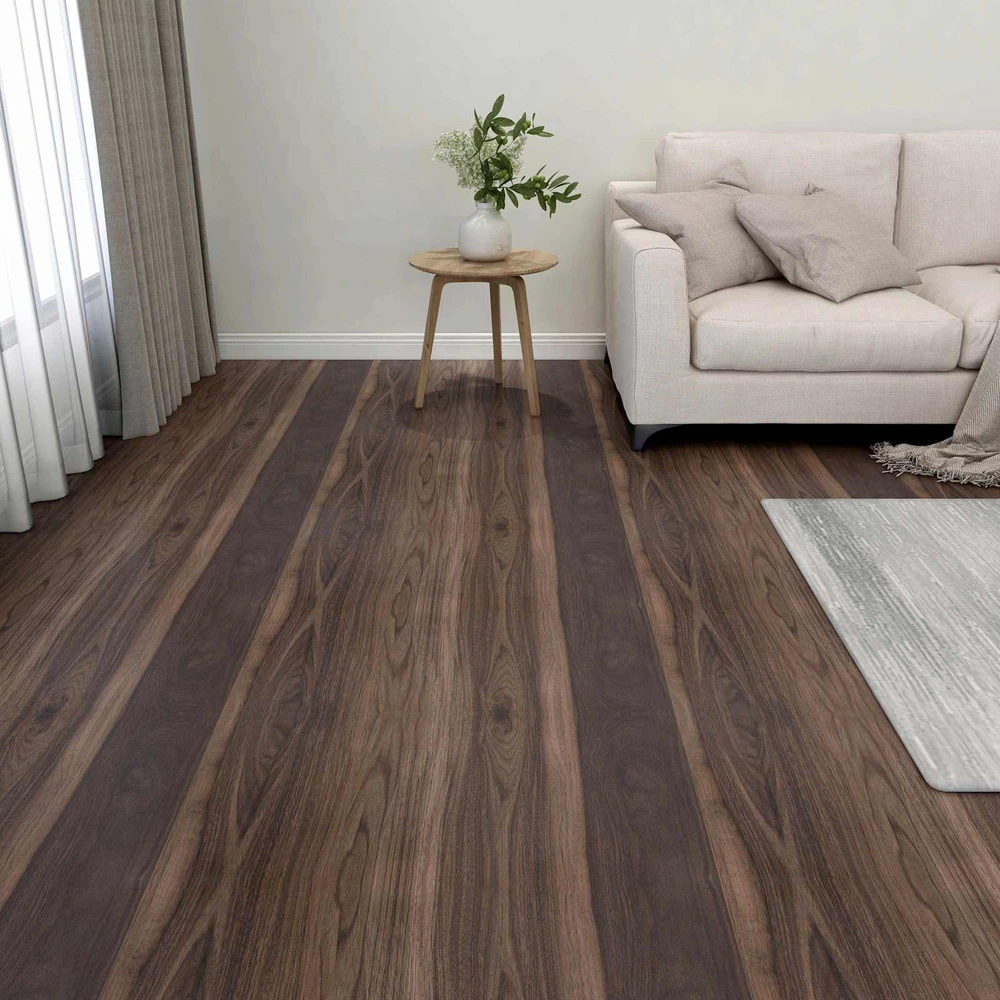 Grindų lentos Tamsiai rudas 5,11 m² 55 vnt. PVC